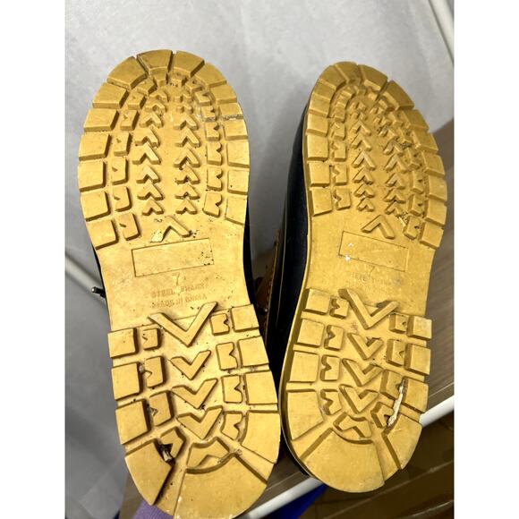 Itasca Men's Brown Leather Steel Shank Thermalite Rain Duck Boots - Picture 10 of 13